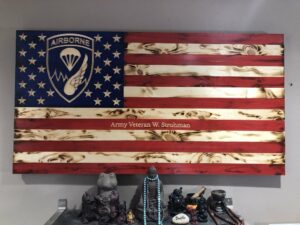 Wooden Rustic American Flag