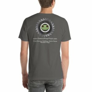 Cosmic Frogs Vinyl Short-Sleeve Unisex T-Shirt - Image 5