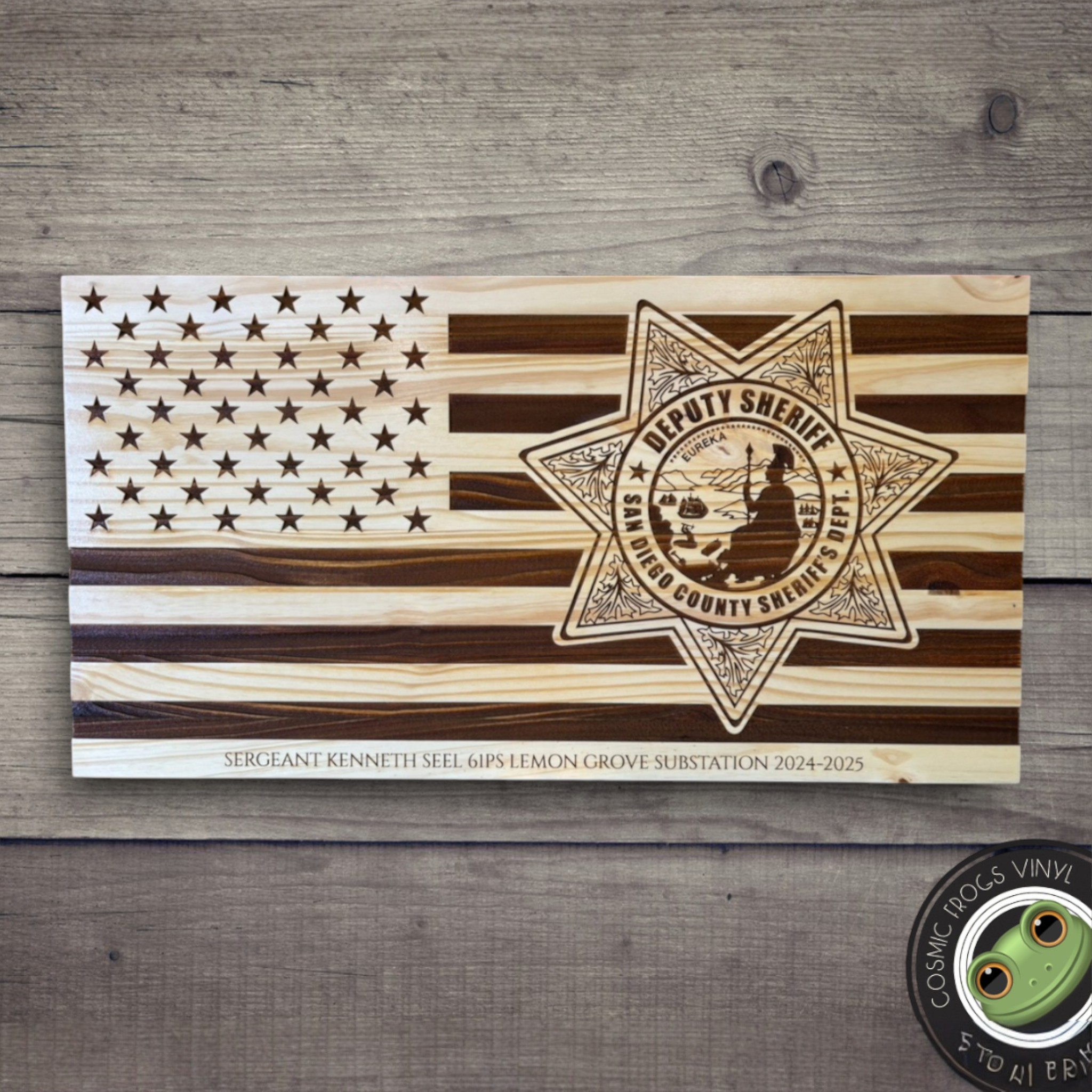 Laser Engraved 30" Flag