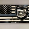 Wooden Carved American Military Flag Black and Natural Gloss 30" x 16"