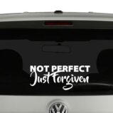 Not Perfect Just Forgiven Christian Car Sticker Truck Window Vinyl Decal