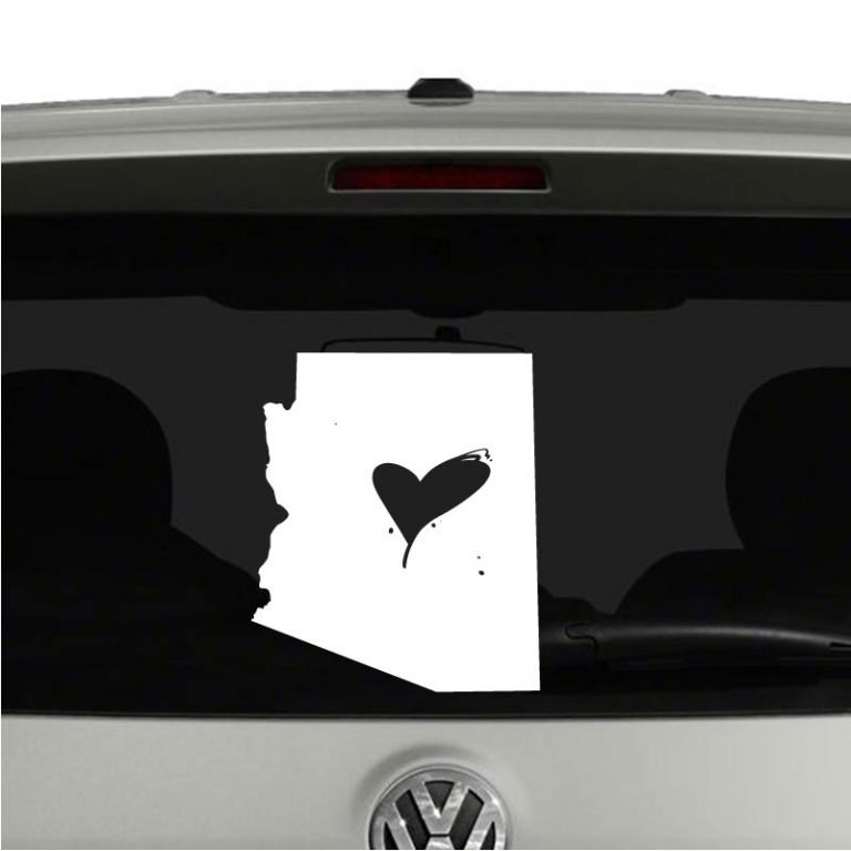 Love Arizona State Heart Vinyl Decal Sticker