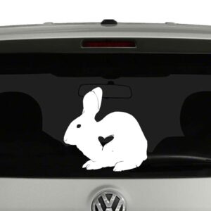 Bunny Rabbit Lovers Rabbit Heart Vinyl Decal Sticker