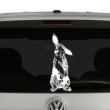 Bunny Rabbit Lovers Rabbit Mandala Vinyl Decal Sticker