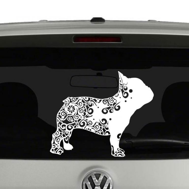 French Bulldog Lovers Mandala Puppy Vinyl Decal Sticker