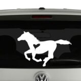 Horse Lovers Galloping Horse with Heart Vinyl Decal Sticker