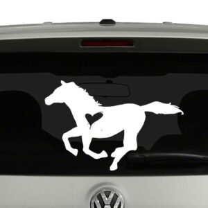 Horse Lovers Galloping Horse with Heart Vinyl Decal Sticker