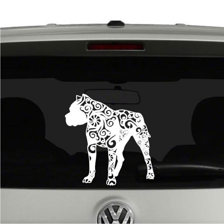 Pitbull Lovers Mandala Puppy Vinyl Decal Sticker