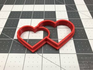 Twin Hearts Shaped Cookie Cutter Valentines Day