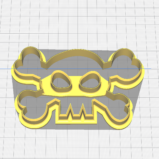 Skull and Cross Bones Jolly Roger Shaped Cookie Cutter