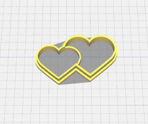 Twin Hearts Shaped Cookie Cutter Valentines Day