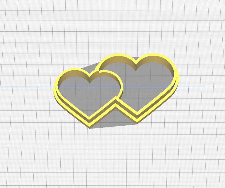 Twin Hearts Shaped Cookie Cutter Valentines Day