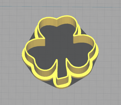 Three Leaf Shamrock Clover Shaped Cookie Cutter