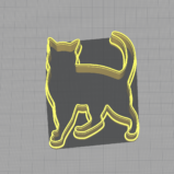 Cat Kitten Feline Waling Shaped Cookie Cutter