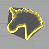 Unicorn Head Shaped Cookie Cutter