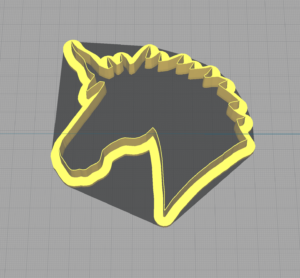 Unicorn Head Shaped Cookie Cutter