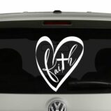 Faith Heart with Cross Christian Vinyl Decal Sticker