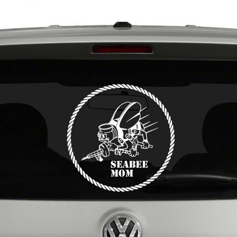 Navy Seabee Mom, Dad, Wife, Etc Navy Seabees Vinyl Decal Sticker