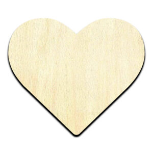 Heart - Laser Cut Out Unfinished Wood Shape Craft Supply