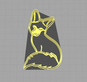 Fox Sitting Animal Shaped Cookie Cutter