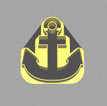 Anchor Shaped Cookie Cutter Navy