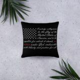 One Nation Pledge of Allegiance American Flag Basic Pillow