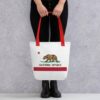 California Flag Surfing BearTote bag