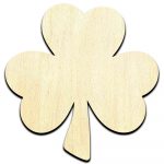 Clover Shamrock - Laser Cut Out Unfinished Wood Shape Craft Supply