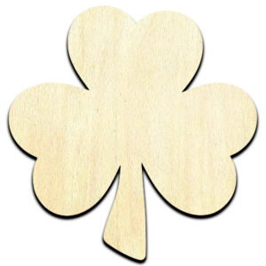 Clover Shamrock - Laser Cut Out Unfinished Wood Shape Craft Supply