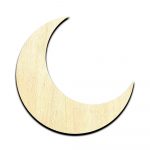 Crescent Moon - Laser Cut Out Unfinished Wood Shape Craft Supply