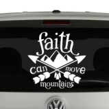 Faith Can Move Mountains Vinyl Decal Sticker