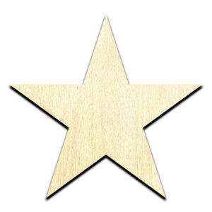 Star - Laser Cut Out Unfinished Wood Shape Craft Supply