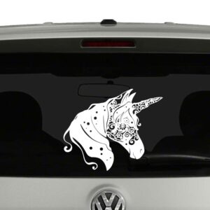 Unicorn Head Fantasy Mandala Vinyl Decal Sticker