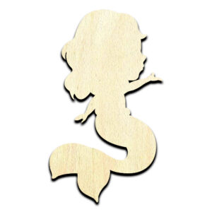 Baby Mermaid 1 - Laser Cut Out Unfinished Wood Shape Craft Supply