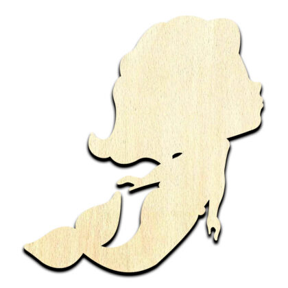 Baby Mermaid 2 - Laser Cut Out Unfinished Wood Shape Craft Supply (Copy)