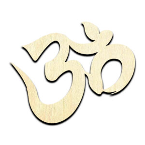 Om Symbol Buddhism Yoga - Laser Cut Out Unfinished Wood Shape Craft Supply