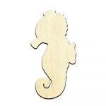 Sea Horse - Laser Cut Out Unfinished Wood Shape Craft Supply