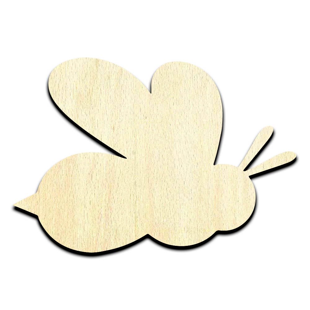 Bumble Bee Shape Unfinished Wood Cutouts Variety of Sizes