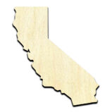 California State - Laser Cut Out Unfinished Wood Shape Craft Supply