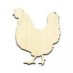 Chicken - Laser Cut Out Unfinished Wood Shape Craft Supply