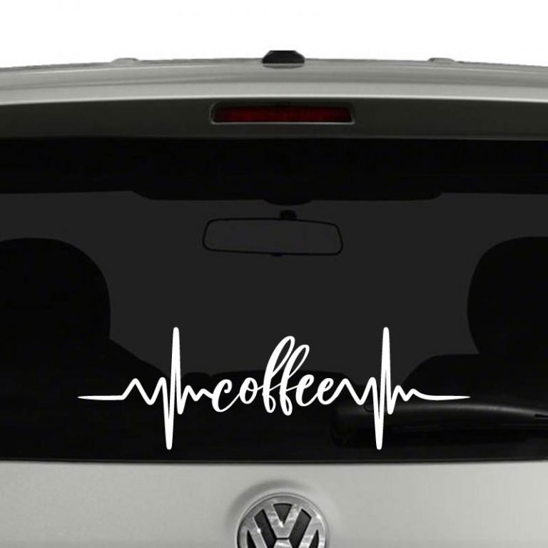 Coffee Heartbeat for Coffee Lovers Vinyl Decal Sticker