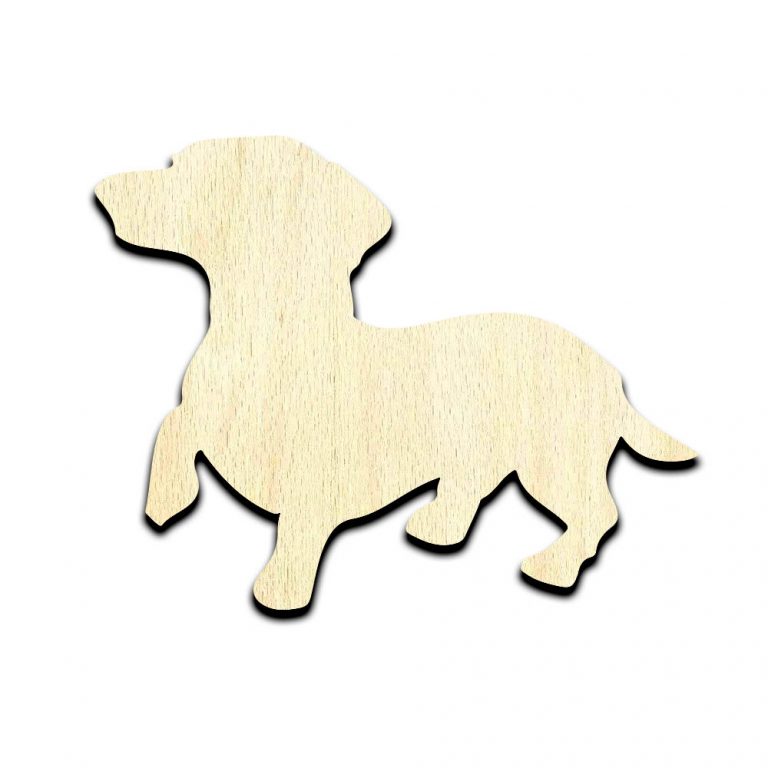 Dachshund Puppy Dog - Laser Cut Out Unfinished Wood Shape Craft Supply