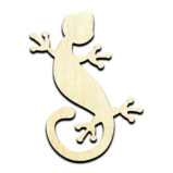 Gecko Lizard - Laser Cut Out Unfinished Wood Shape Craft Supply