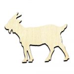 Goat - Laser Cut Out Unfinished Wood Shape Craft Supply