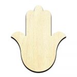 Hamsa Hand - Laser Cut Out Unfinished Wood Shape Craft Supply