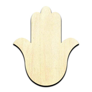 Hamsa Hand - Laser Cut Out Unfinished Wood Shape Craft Supply