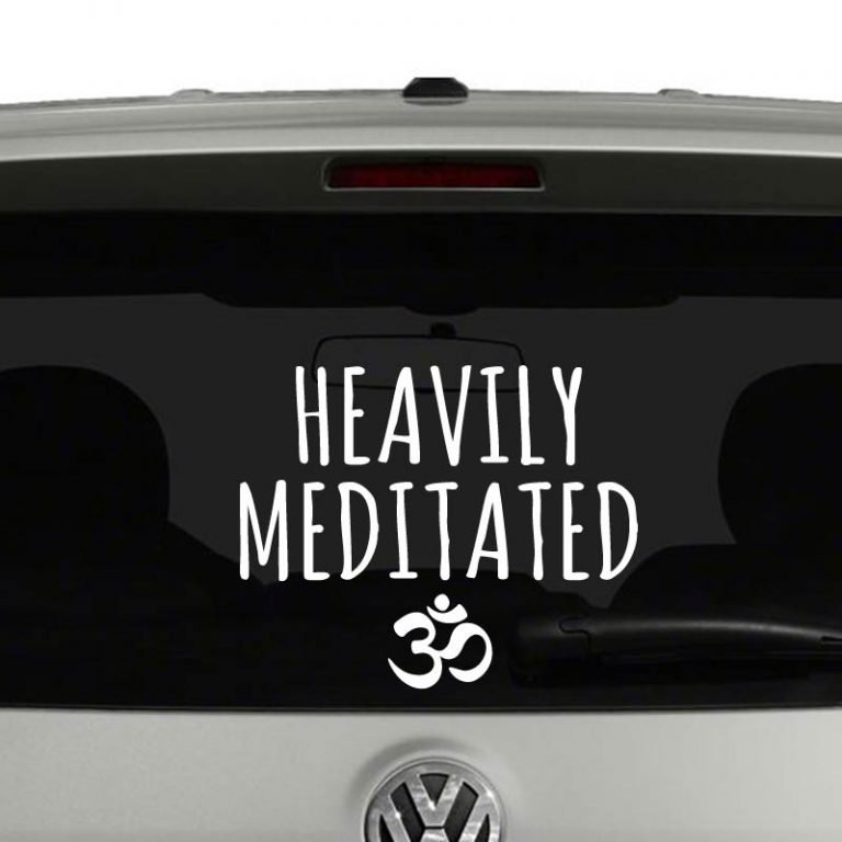 Heavily Meditated Yoga Buddhism Vinyl Decal Sticker