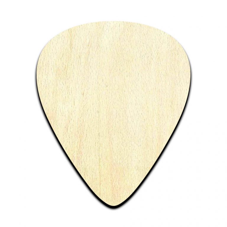 Guitar Pick - Laser Cut Out Unfinished Wood Shape Craft Supply