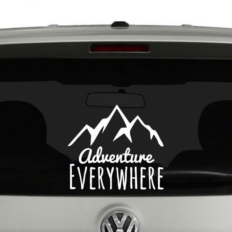 Adventure Everywhere Mountains Outdoors Lovers Vinyl Decal Sticker