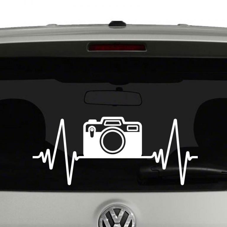 Heartbeat Camera Photography Vinyl Decal